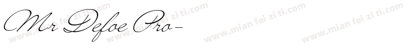 Mr Defoe Pro字体转换